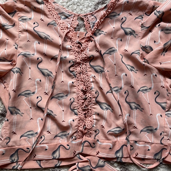 ✨Flamingo Peach Top✨ - Picture 4 of 6